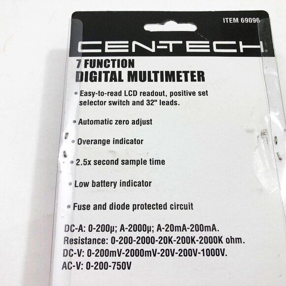 Cen-Tech Digital Multimeter 7 Functions New - Picture 3 of 4